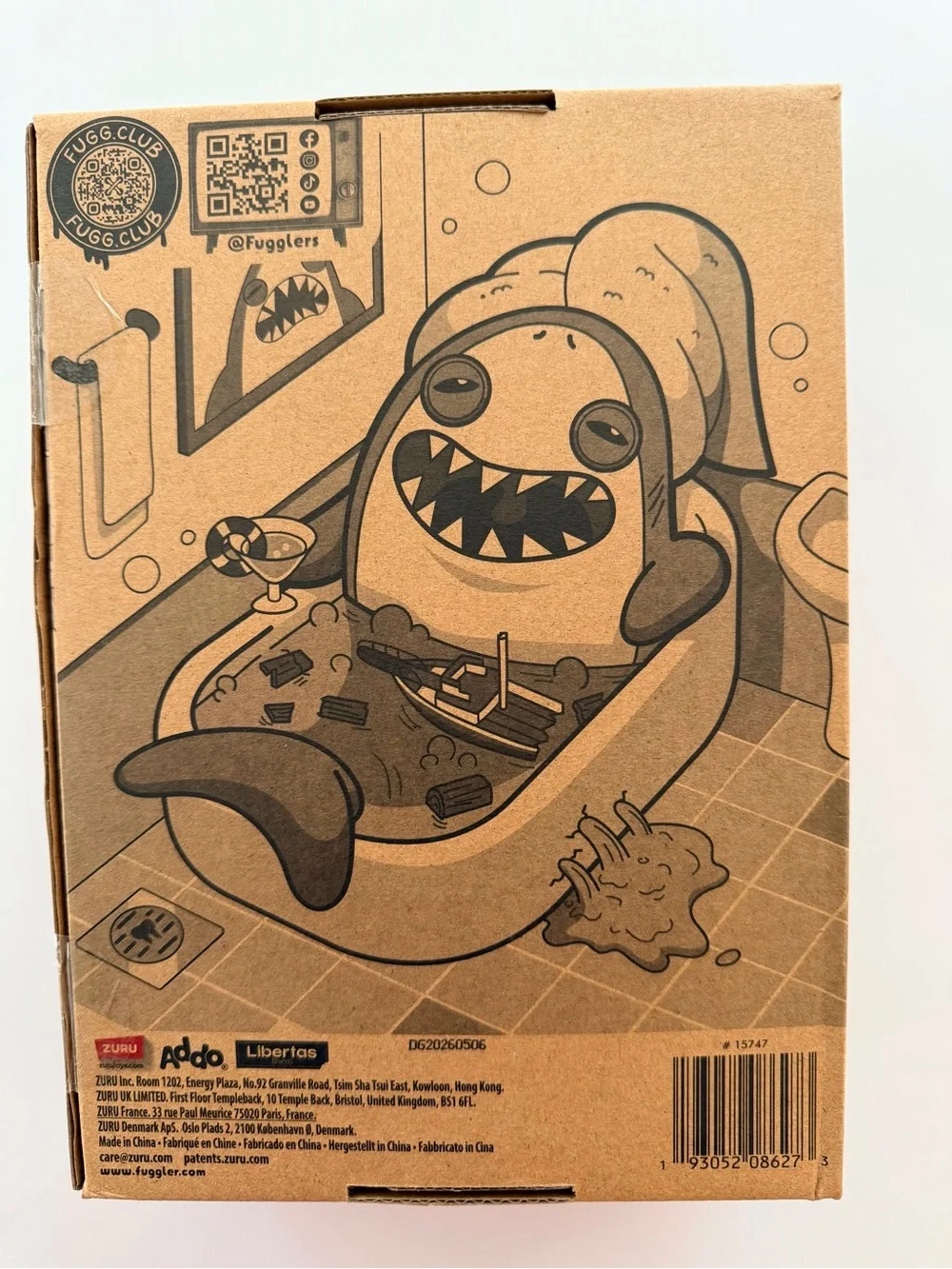2026 Zuru Fuggler x JAWS Shark Funny Ugly Monster 9” Plush Toy